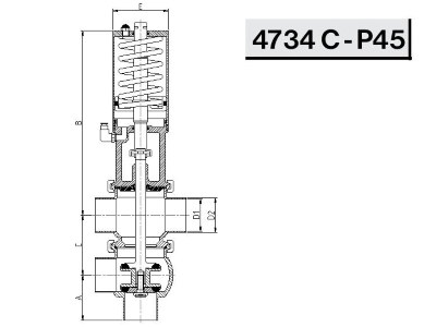 Схема седельного клапана 4734 С - Р45